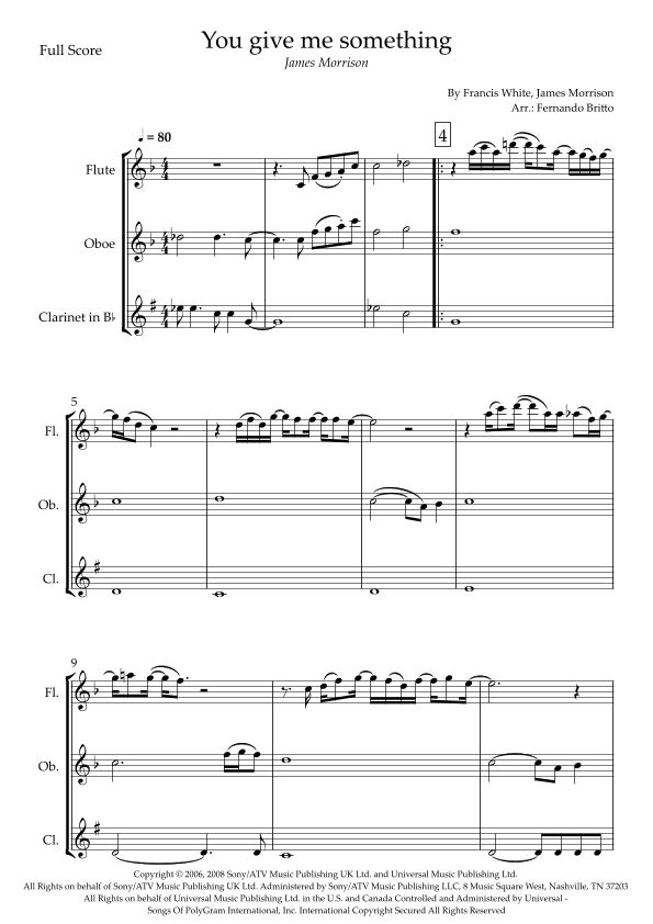 You Give Me Something (arr. Fernando Britto)