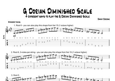 G Dorian Diminished Scale (4 Ways to Play)