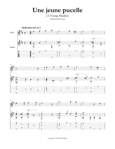 Une jeune pucelle (A Young Maiden) (arr. Mark Phillips)