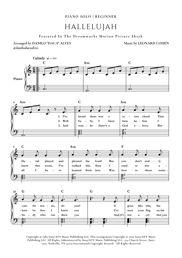 Hallelujah (arr. Danilo "Daca" Alves)