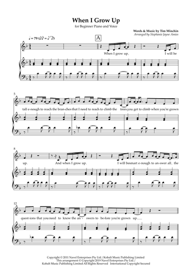 When I Grow Up (arr. Stephanie Jayne Amies)