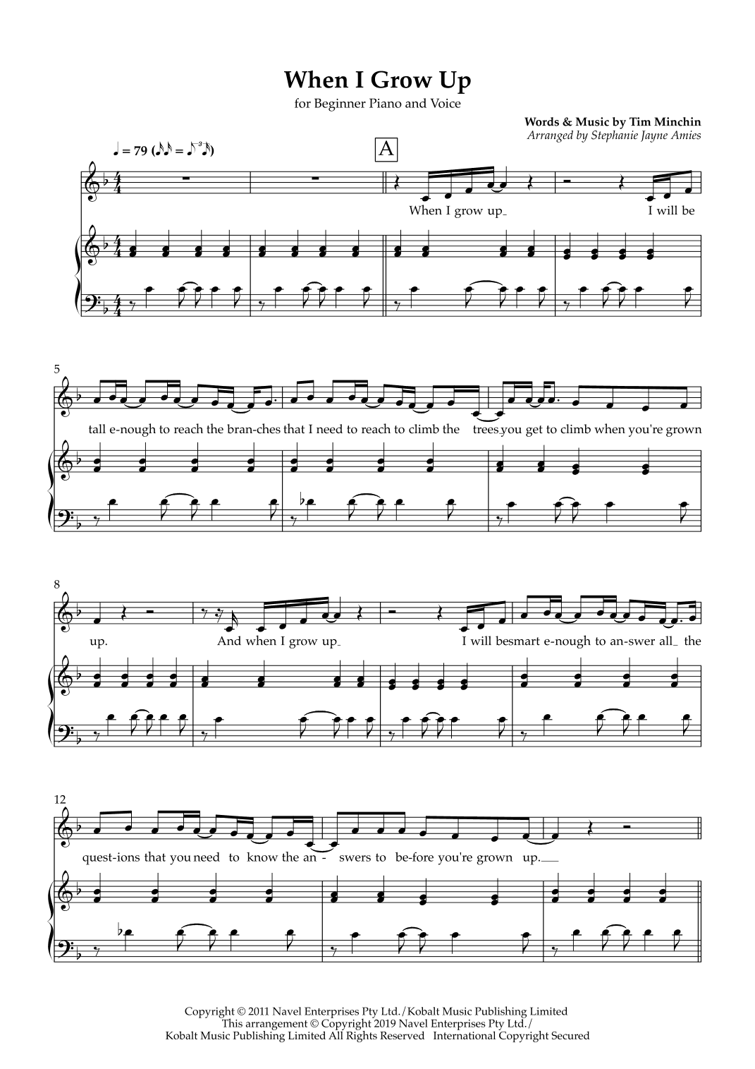 When I Grow Up (arr. Stephanie Jayne Amies)