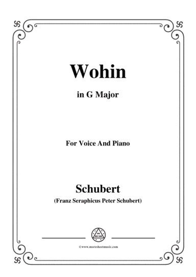 Schubert-Wohin,from 'Die Schöne Müllerin',Op.25 No.2,in G Major,for Voice&Piano (arr. MSM)