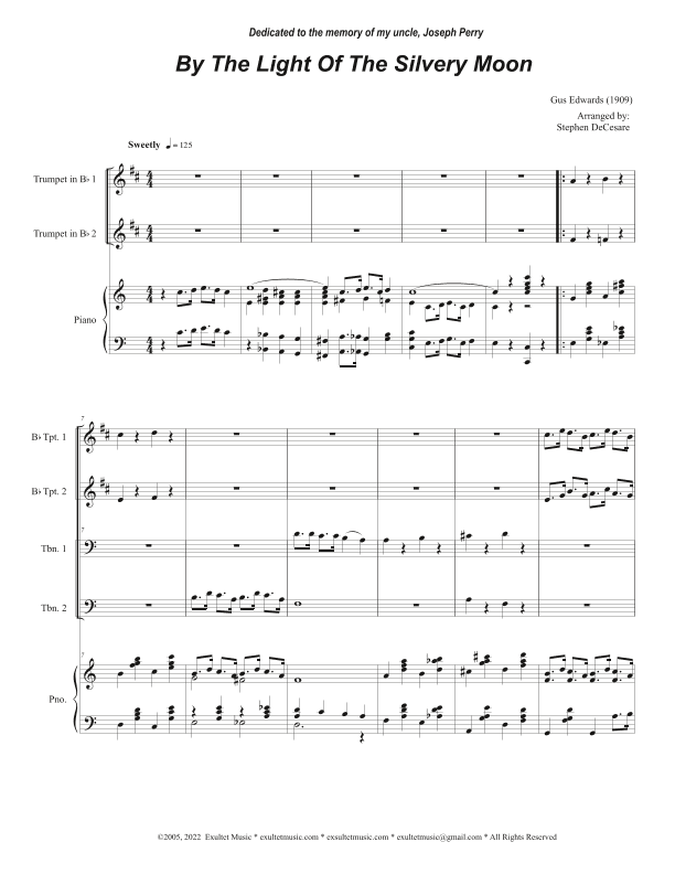 By The Light Of The Silvery Moon (Brass Quartet and Piano - Alternate Version) (arr. Stephen DeCesare)
