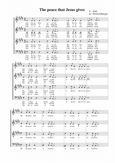 The peace that Jesus gives