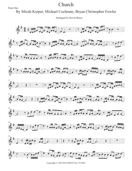 Church (take Me Back) (arr. Kevin Busse)