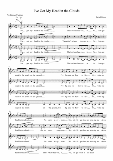 I've Got My Head In The Clouds (arr. Hannah Wickham)