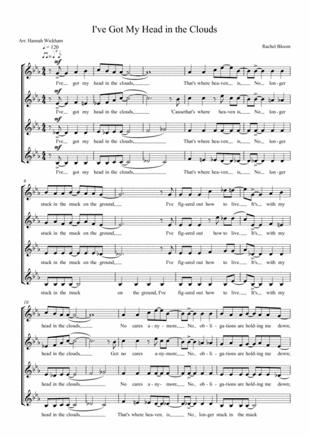 I've Got My Head In The Clouds (arr. Hannah Wickham)