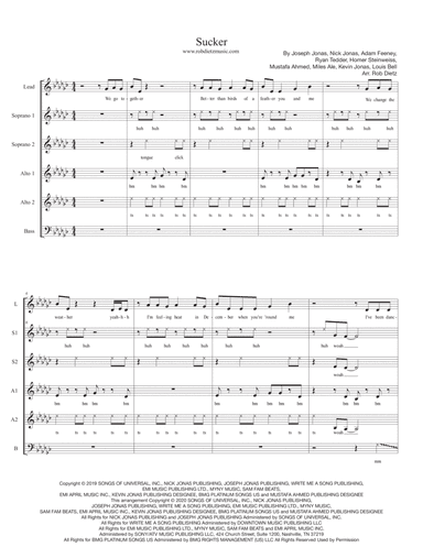Sucker (arr. Rob Dietz)