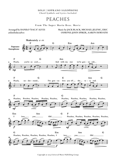 Peaches (arr. Danilo "Daca" Alves)