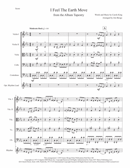 I Feel The Earth Move (arr. Jim Bicigo)