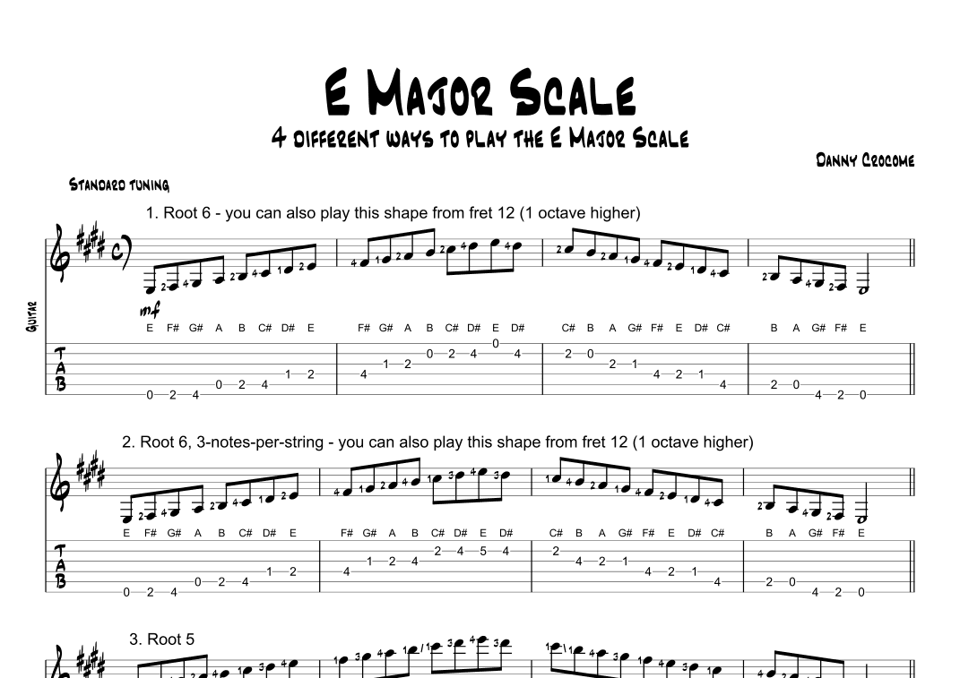 E Major Scale (4 Ways to Play)