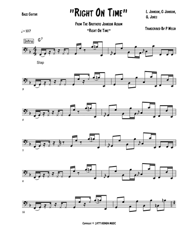 Right On Time (arr. Accubass)
