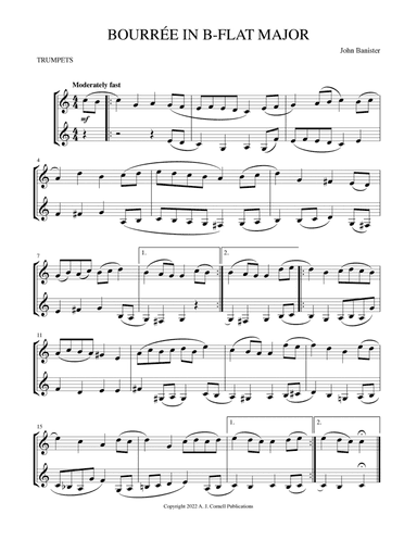 Bourre´e in B-flat Major (arr. Mark Phillips)