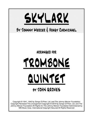 Skylark (arr. John Groves)