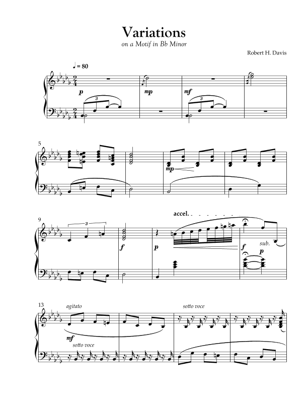 Variations on a Motive