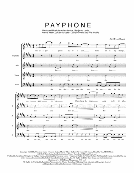 Payphone (arr. Bryan Sharpe)