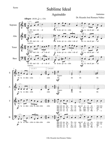 Sublime Ideal, aguinaldo Venezolano (arr. Dr. Ricardo José Romero Núñez)