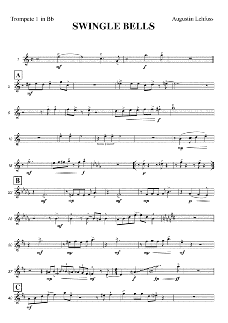 Swingle Bells - Jingle Bells in a funny swinging version (arr. Augustin Lehfuss)