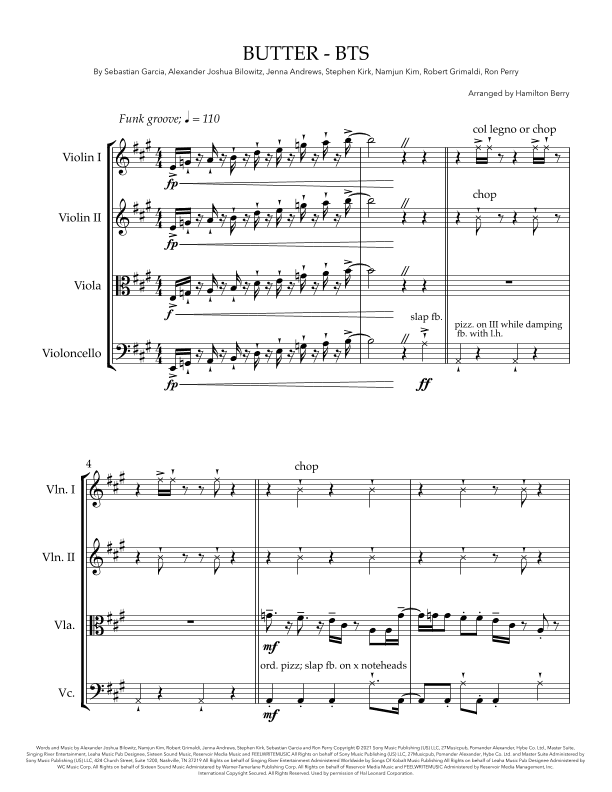 Butter (arr. Hamilton Berry)