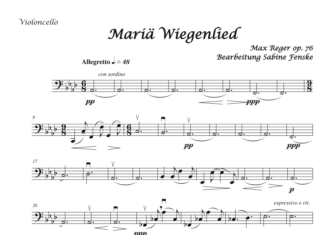 Mariae Wiegenlied (Maria’s Lullabye) (arr. Sabine Fenske)