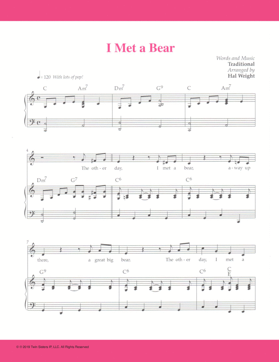 I Met a Bear (arr. Hal Wright)