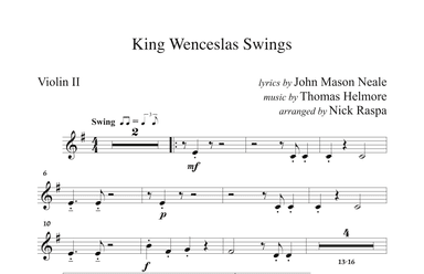 King Wenceslas Swings (String Orchestra) Violin II part (arr. Nick Raspa)