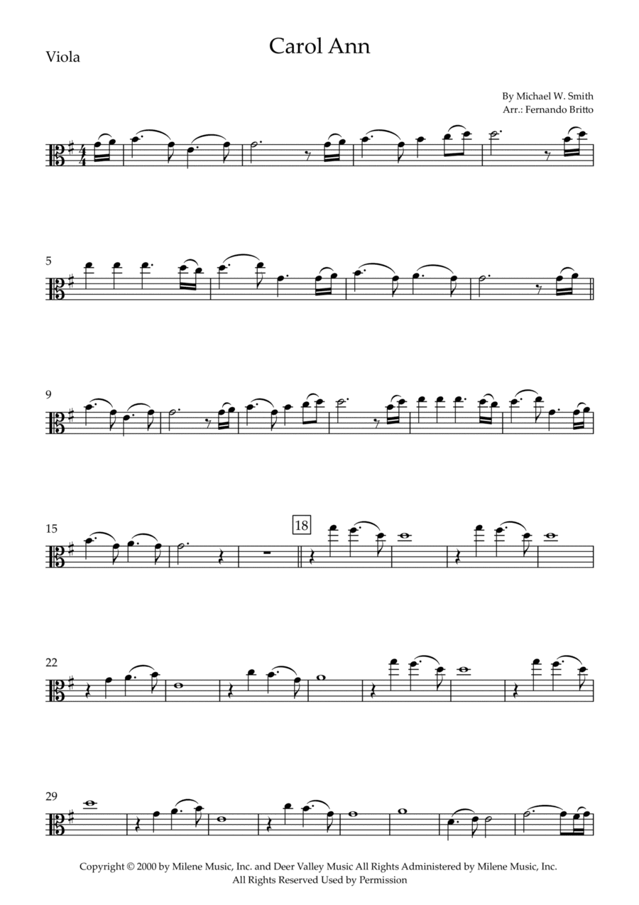 Carol Ann (arr. Fernando Britto)