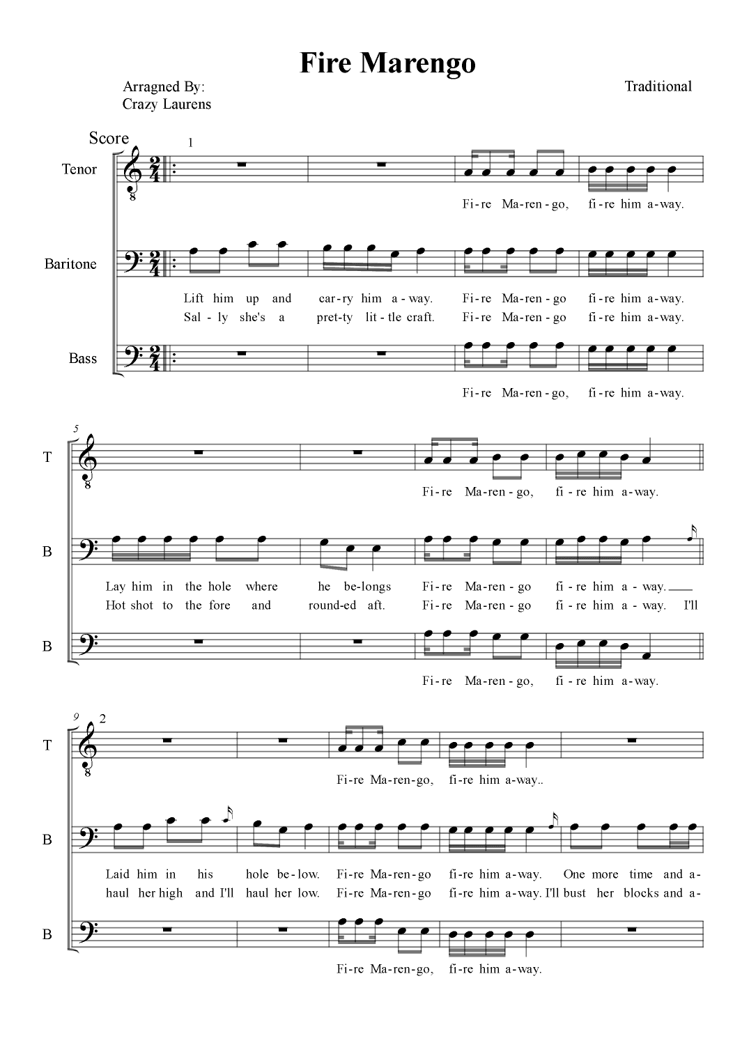 Fire Maengo (arr. Crazy Laurens)