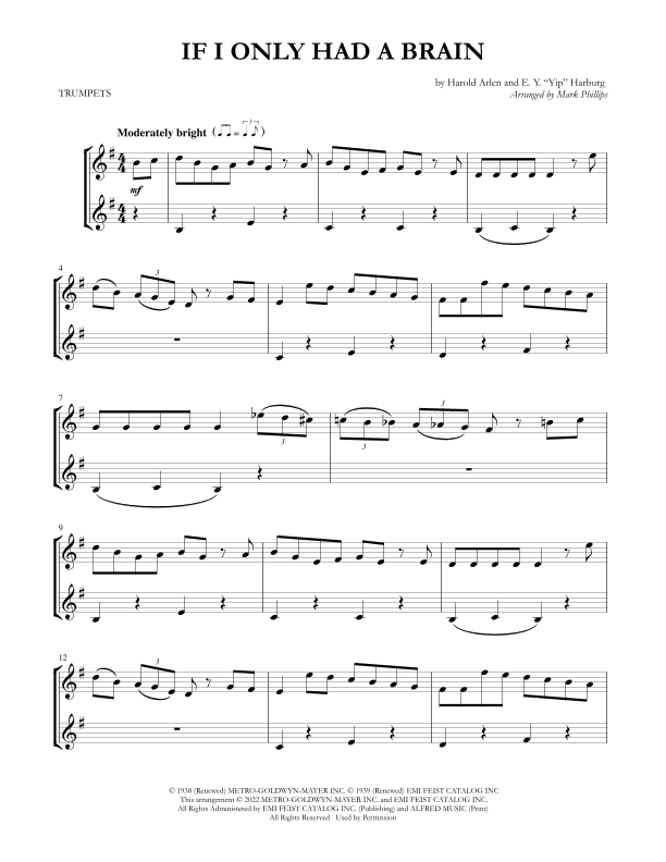If I Only Had A Brain (arr. Mark Phillips)