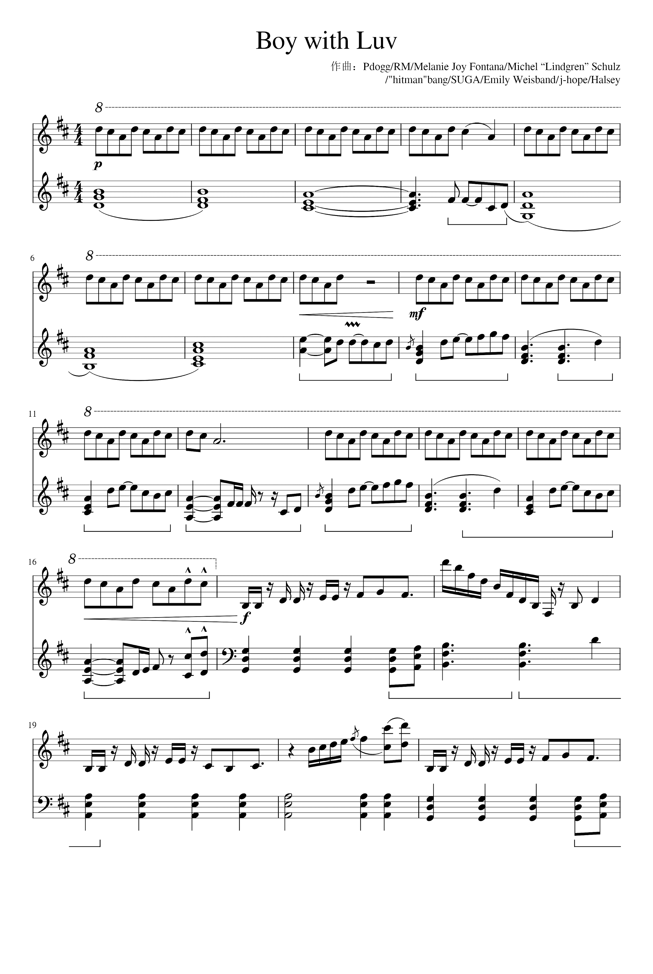 Boy With Luv (arr. Bts Feat. Halsey)