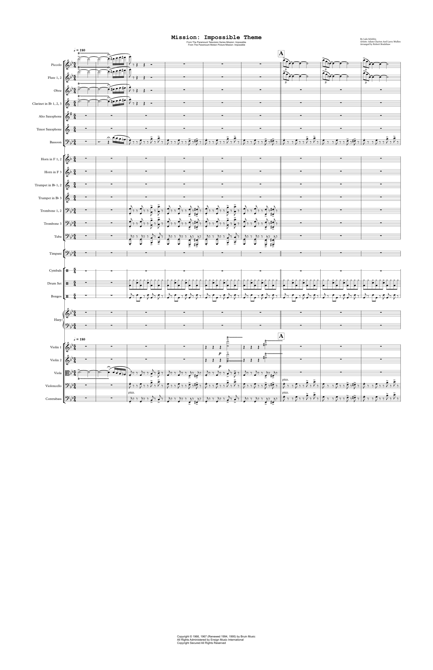 Mission: Impossible Theme (arr. Robert Bradshaw)