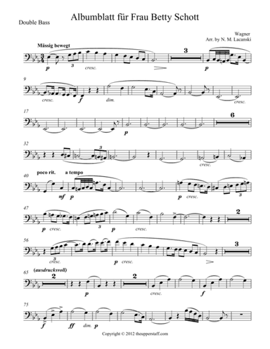 Albumblatt für Frau Betty Schott (arr. Nick Lacanski)