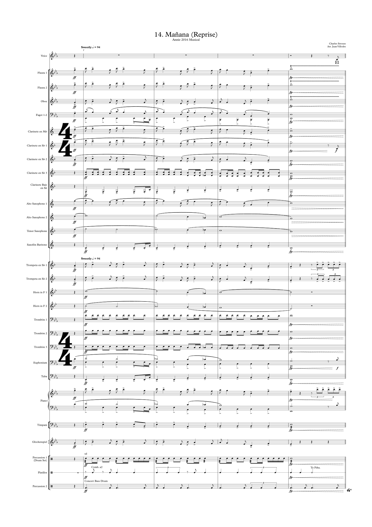 Tomorrow (arr. Juan Villodre)