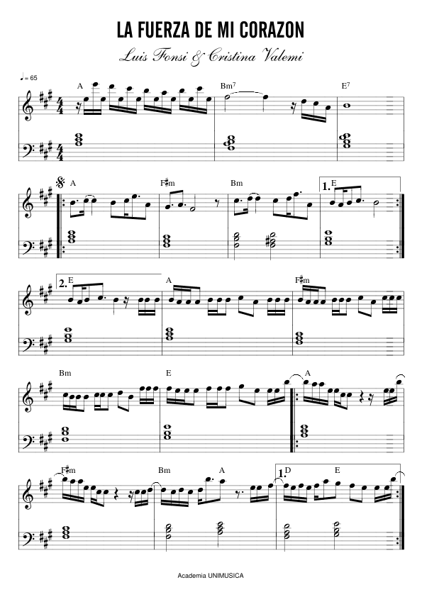 La Fuerza De Mi Corazon (arr. Unimusic Academy (Academia Unimusica))