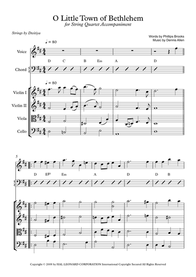 O Little Town of Bethlehem (arr. Dwitiya)