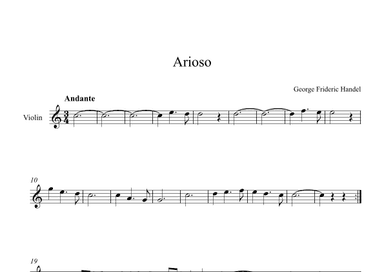 Arioso - George Frideric Handel (Violin) (arr. Digital Book Music)