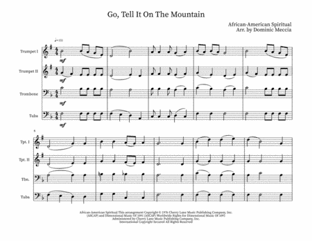 Go Tell It On The Mountain (arr. Dominic Meccia)