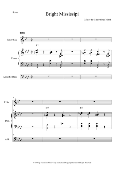 Bright Mississippi (arr. The Sheet Music Library)