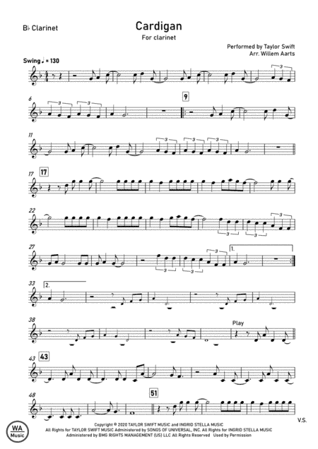 Cardigan (arr. Willem Aarts)