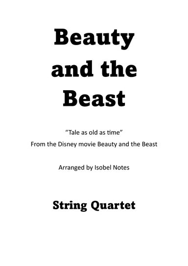 Beauty And The Beast (arr. Isobel Notes)