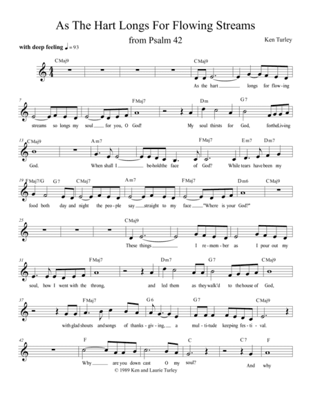 Psalm 042 "As The Hart Longs For Flowing Streams"