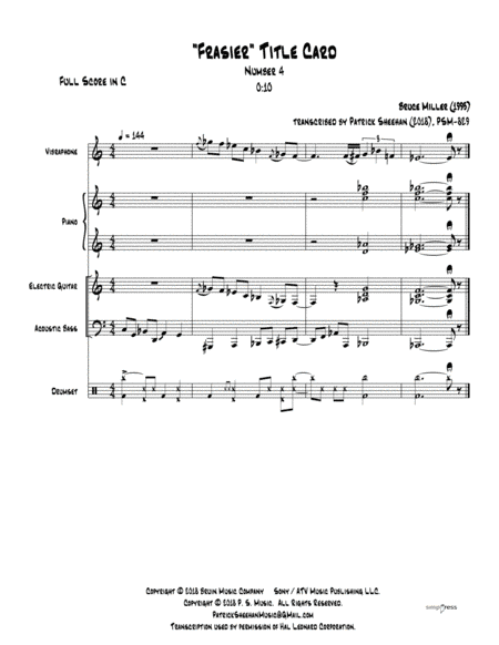 Frasier Cues (arr. Patrick Sheehan)