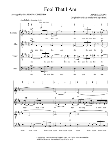 Fool That I Am (SATB a capella) (arr. Mário Nascimento)