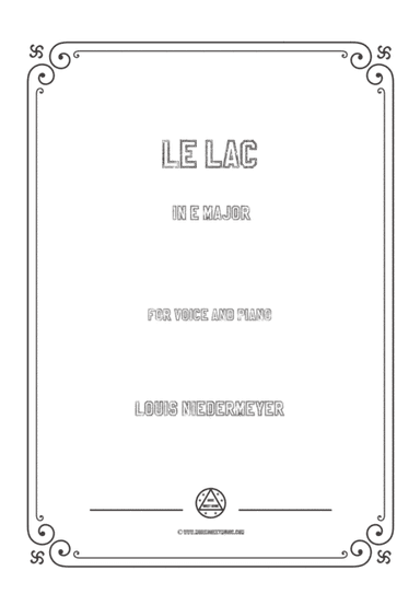 Niedermeyer-Le lac in E Major,for Voice and Piano (arr. MSM)