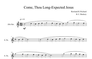 Come, Thou Long-Expected Jesus (Alto Sax Solo) (arr. B. C. Dockery)