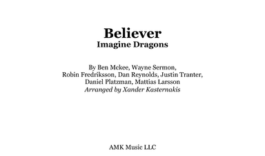 Believer (arr. Xander Kasternakis)