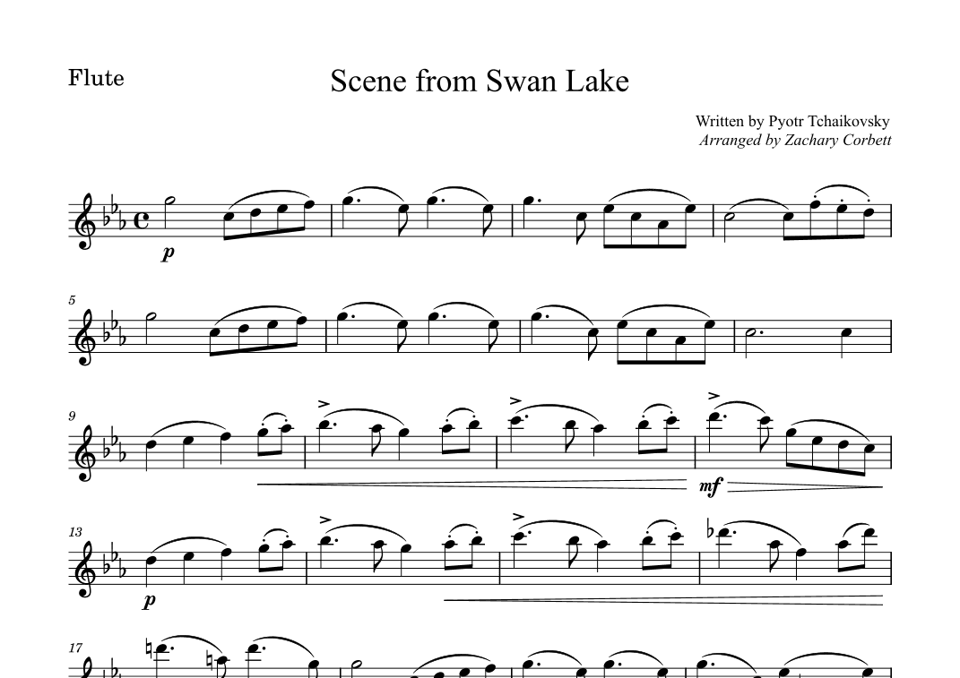 Scene from Swan Lake (arr. Zachary Corbett)