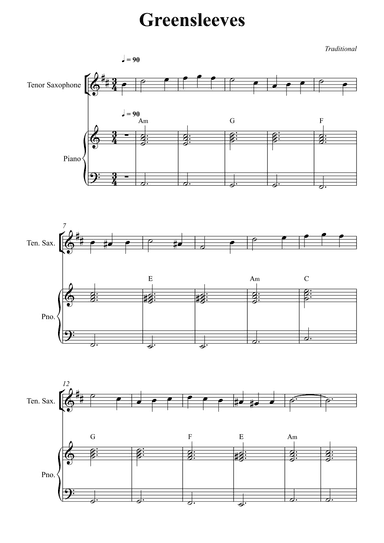 Greensleeves (arr. Wesley S. SIlva)
