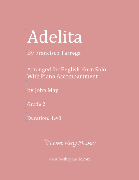 Adelita-English Horn Solo (Optional Piano Accompaniment) (arr. John May)